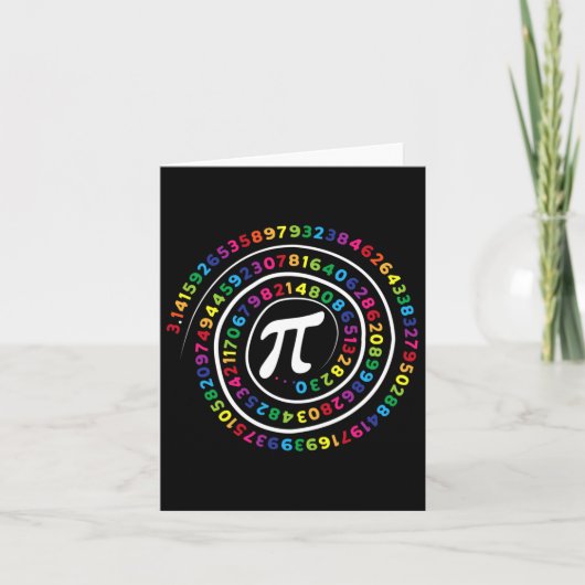 Pi Symbool Wiskunde leraar Pi Dag Kaart (Voorkant)