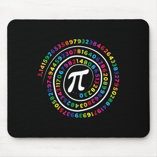 Pi Symbool Wiskunde leraar Pi Dag Muismat (Voorkant)