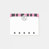 Pi-symbool Wiskunde thema ROZE Post-it® Notes (Voorkant)