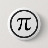 Pi-symboolknoppenbadge Ronde Button 5,7 Cm (Voorkant)