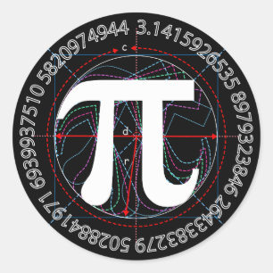 PI-symbooltekening Ronde Sticker