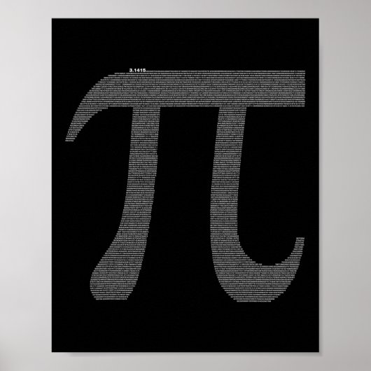 Pi-teken met 10 poster (Voorkant)