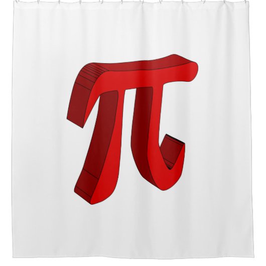 Pi the Constant In 3D Douchegordijn (Voorkant)