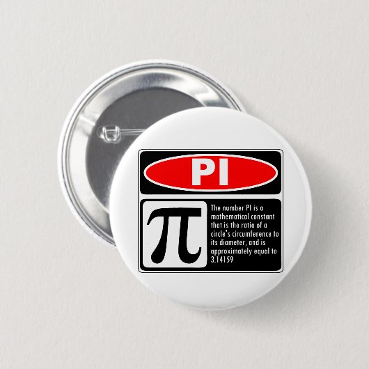 Pi-toelichting Ronde Button 5,7 Cm (Voorkant /achterkant)