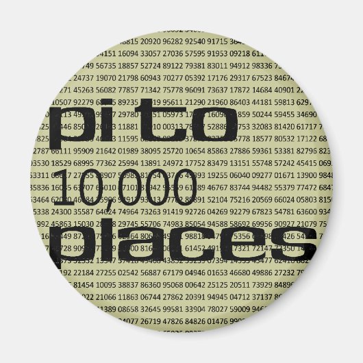 Pi tot 10000 plaatsen magneet (Voorkant)