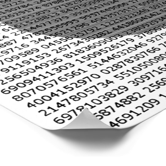 Pi tot 10.000 Digits Poster afdrukken (Hoek)