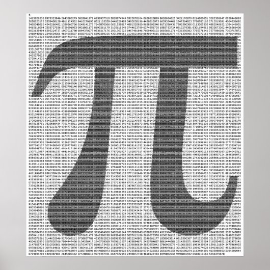 Pi tot 10.000 Digits Poster afdrukken (Voorkant)