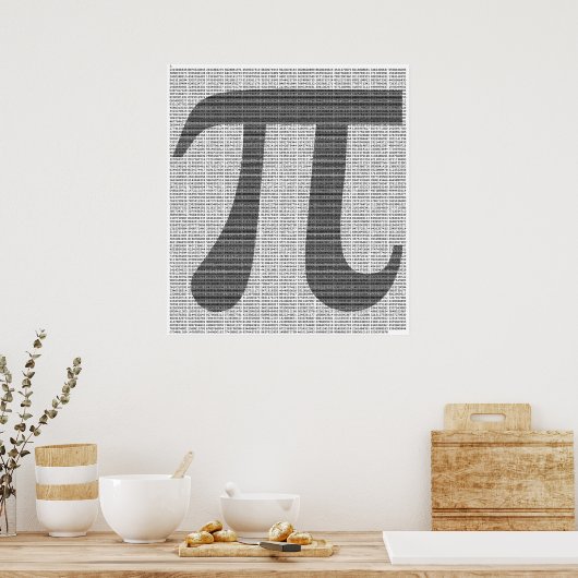 Pi tot 10.000 Digits Poster afdrukken (Keuken)