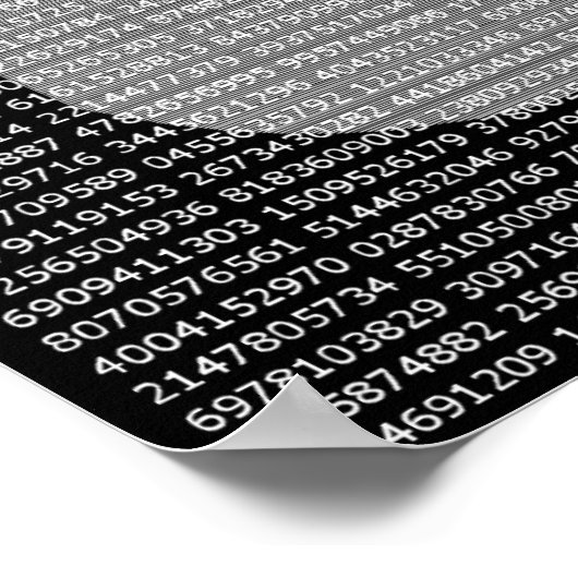 Pi tot 10.000 Digits Poster afdrukken (Hoek)