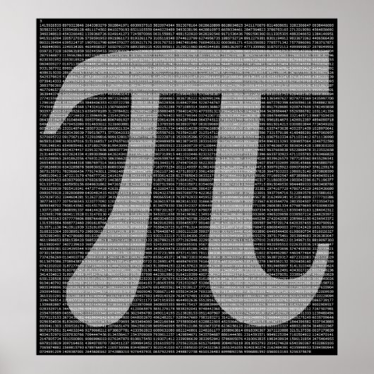 Pi tot 10.000 Digits Poster afdrukken (Voorkant)
