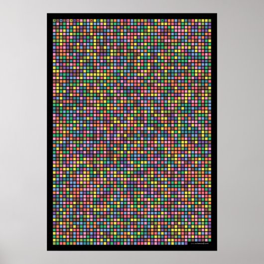 Pi tot op 3,141e decimaal poster (Voorkant)