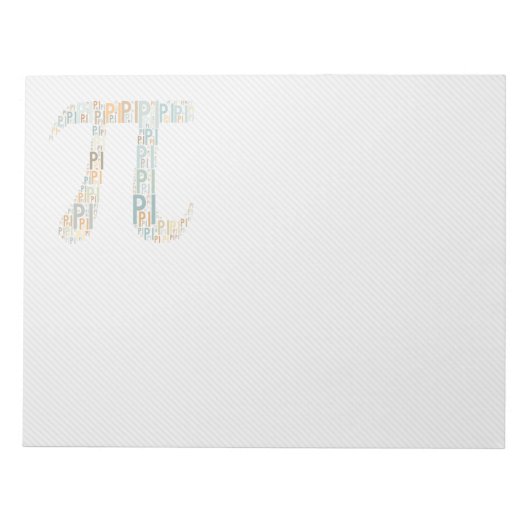 Pi Typisch Tekstsymbool voor ontwerp | Nerd-blocno Notitieblok (Voorkant)