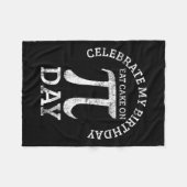 Pi Verjaardag Wiskunde Dag Fleece Deken (Voorkant (Horizontaal))
