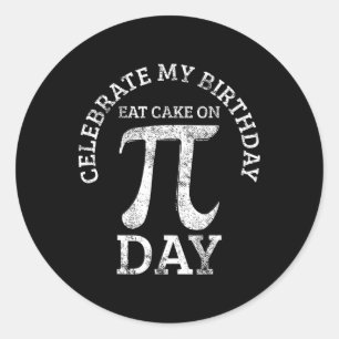 Pi Verjaardag Wiskunde Dag  Ronde Sticker