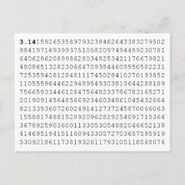 PI Vier 3.14 PI dag Briefkaart