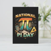 Pi vieren bedankkaart (Staand voorkant)