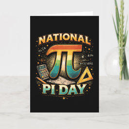 Pi vieren feestdagen kaart