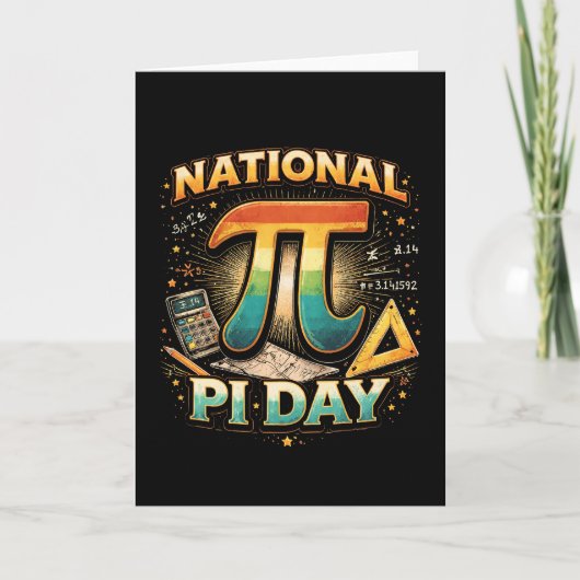 Pi vieren feestdagen kaart (Voorkant)