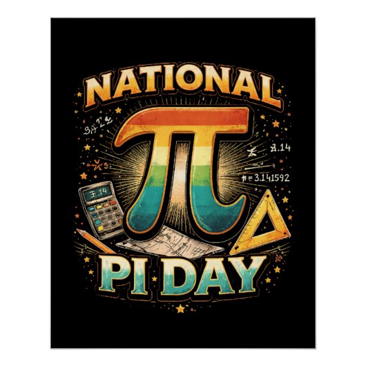 Pi vieren perfect poster (Voorkant)
