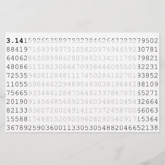 Pi-viering 3,14 Pi-dag Briefpapier (Voorkant)