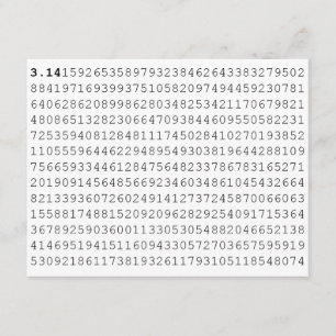 Pi-viering 3,14 Pi-dag Kaart