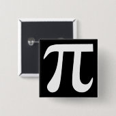 Pi Vierkante Button 5,1 Cm (Voorkant /achterkant)