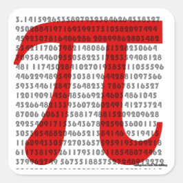 pi vierkante sticker