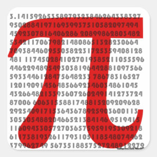 pi vierkante sticker