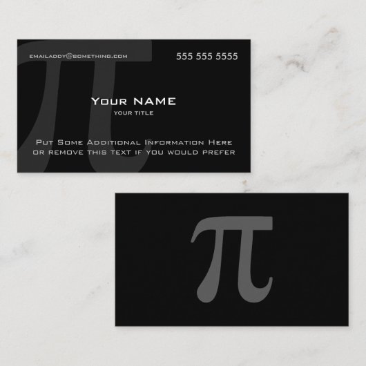 Pi Visitekaartje (Voorkant / Achterkant)