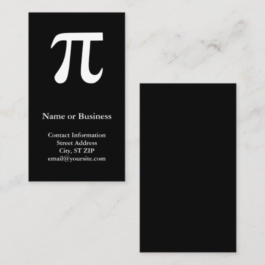 Pi Visitekaartje (Voorkant / Achterkant)
