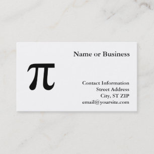 Pi Visitekaartjes