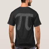 "Pi" volledig donker achteraan T-shirt (Achterkant)