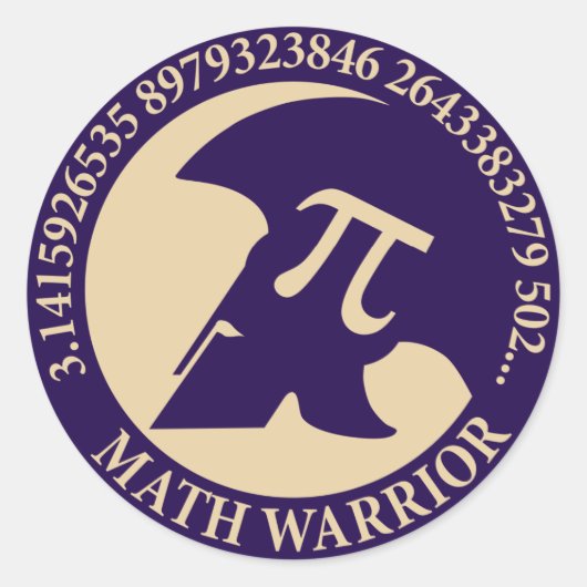 Pi Warrior Ronde Sticker (Voorkant)