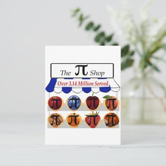 Pi Winkel Briefkaart (Staand voorkant)