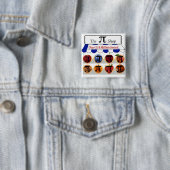 Pi Winkel Vierkante Button 5,1 Cm (In situ)