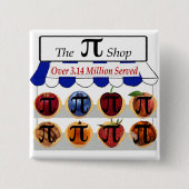 Pi Winkel Vierkante Button 5,1 Cm (Voorkant)