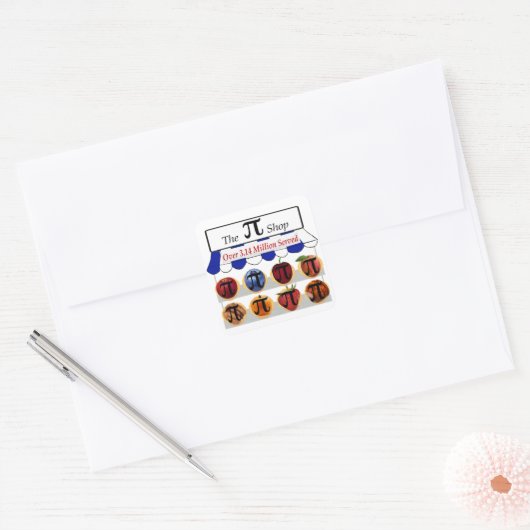 Pi Winkel Vierkante Sticker (Envelop)