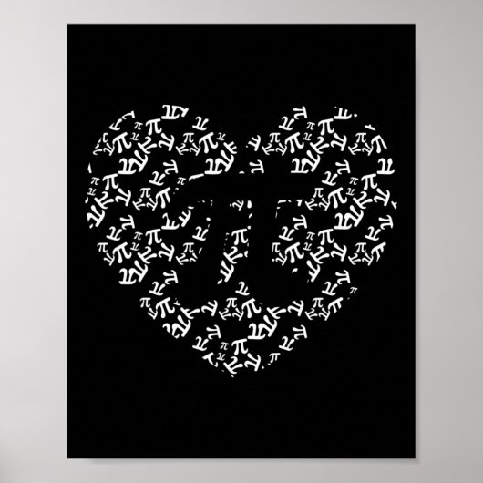 Pi Wiskunde Docent Pi Hart Vorm Pi Dag Poster (Voorkant)