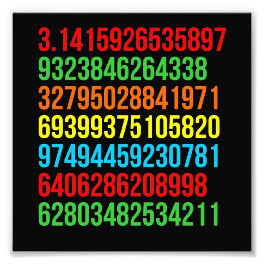 Pi Wiskunde docent wiskunde Wiskunde student Foto Afdruk (Voorkant)