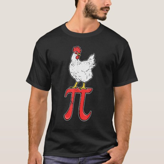 Pi Wiskunde Kip Vintage T-shirt (Voorkant)