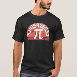 PI Wiskunde Leraar 3 14 Happy PI Day Retro PI T-shirt