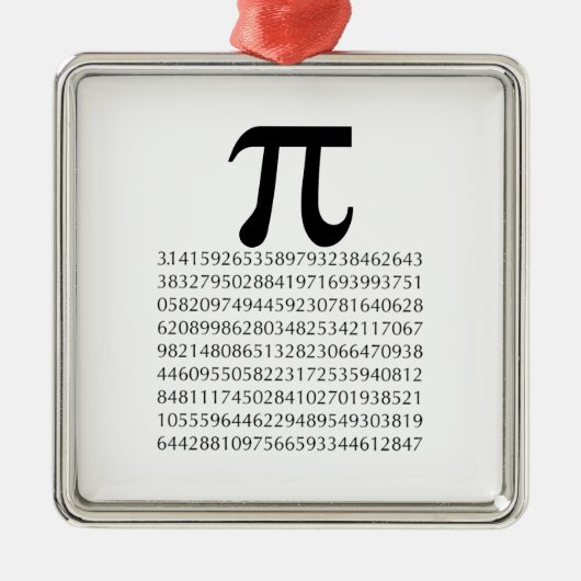 pi-wiskunde metalen ornament (Voorkant)