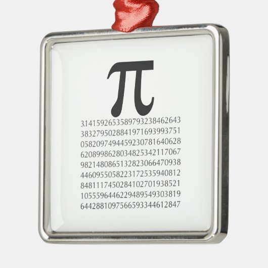 pi-wiskunde metalen ornament (Links)