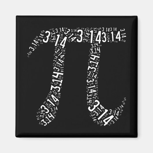 Pi Wiskunde Nerd Magneet (Voorkant)