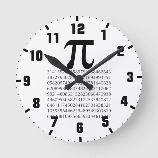 pi-wiskunde ronde klok (Voorkant)