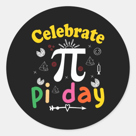 PI Wiskunde Science Stem Gift 3.14 pi Dag 1 Ronde Sticker (Voorkant)