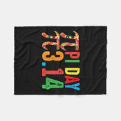 PI Wiskunde Science Stem Gift 3.14 Pi Dag 2 Fleece Deken (Voorkant (Horizontaal))