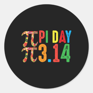 PI Wiskunde Science Stem Gift 3.14 Pi Dag 2 Ronde Sticker
