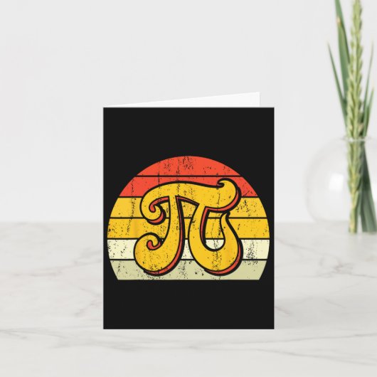 PI Wiskunde Science Stem Gift 3.14 Pi Dag  Retr Kaart (Voorkant)