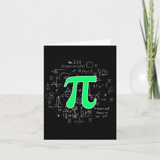 PI Wiskunde Science Stem Gift 3.14 Pi Dag  Retr Kaart (Voorkant)